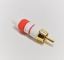 PLUG RCA DE LUJO CAPUCHON BLANCO LINEA ROJA