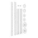 KIT DE POLEAS CON CREMALLERA PARA PROYECTOS.                         ARD-400.