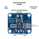 SENSOR DE VOLTATEJE Y CORRIENTE INA219 3V-5V I2C.                            SEN-INA219