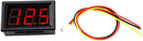 VOLMETRO DIGITAL ENTRADA 4.5-30VDC MEDICION DE 0-99.9VDC COLOR ROJO TRES CABLES