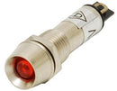 FOCO INDICADOR METALICO DC12V ROJO.                           BO-552.