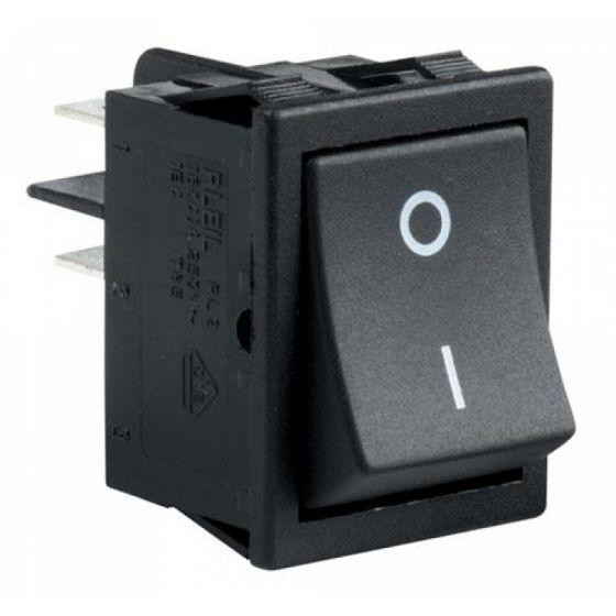 SWITCH BALANCIN 2POLOS 1 TIRO 2 POSICIONES 8A/250VAC  15A/125VAC NEGRO.      BTS-17