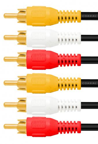 EXT. 3 PLUG RCA ORO X LADO AUDIO/VIDEO CA-2302G