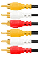 EXTENCION 3 PLUG RCA A 3 PLUG RCA ORO 15 METROS
