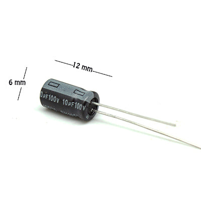 CAPACITOR ELECTROLITICO TIPO RADIAL 10UF 100V