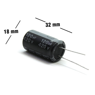 CAPACITOR ELECTROLITICO TIPO RADIAL 120UF 420V