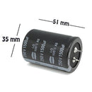 CAPACITOR ELECTROLITICO TIPO RADIAL 1500UF 250V.                    CE-1500/250V