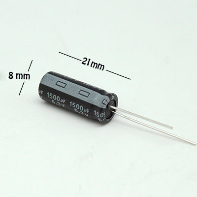 CAPACITOR ELECTROLITICO TIPO RADIAL 1500UF 6.3V