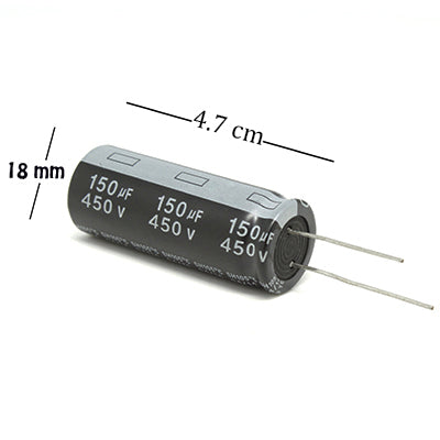 CAPACITOR ELECTROLITICO TIPO RADIAL 150UF 450V..