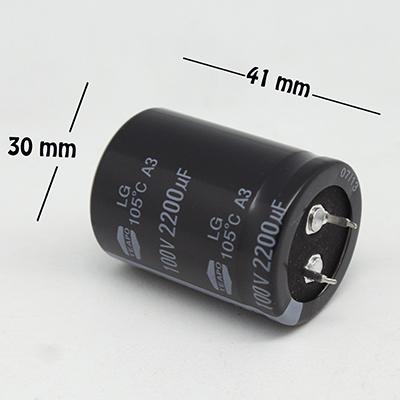 CAPACITOR ELECTROLITICO TIPO RADIAL 2200UF 100V