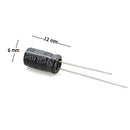 CAPACITOR ELECTROLITICO TIPO RADIAL 22UF 63V.                         CE-22/63V