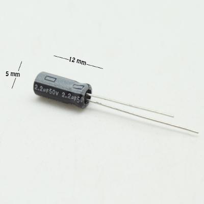 CAPACITOR ELECTROLITICO TIPO RADIAL 2.2UF 50V