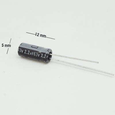 CAPACITOR ELECTROLITICO TIPO RADIAL 2.2UF 63V