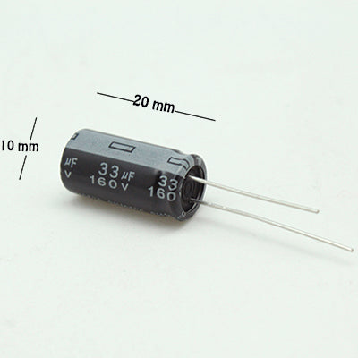 CAPACITOR ELECTROLITICO TIPO RADIAL CE-33/160V