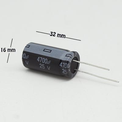 CAPACITOR ELECTROLITICO TIPO RADIAL 4700UF 25V