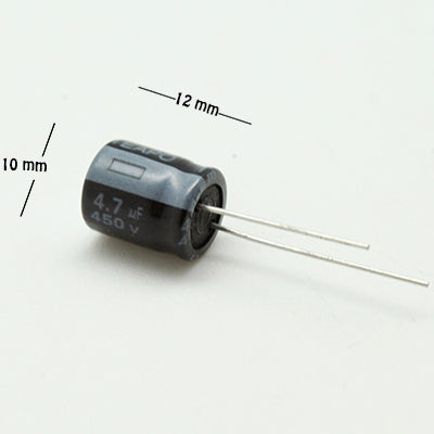 CAPACITOR ELECTROLITICO TIPO RADIAL 4.7UF 450V