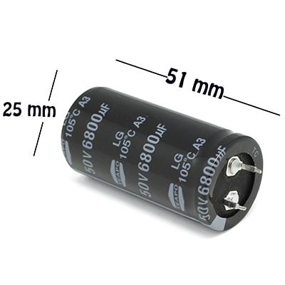CAPACITOR ELECTROLITICO TIPO RADIAL 105C CE-6800/50V