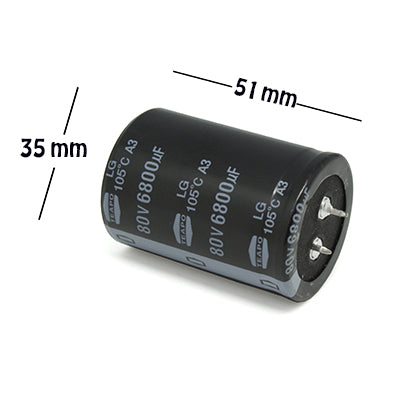 CAPACITOR ELECTROLITICO TIPO RADIAL 6800UF 80V