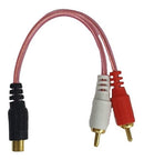 EXTENCION 2 PLUGS RCA A 1 JACK RCA DORADOS