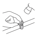 GRAPA PARA CABLE PLANO 8 mm BLANCA.                   GPL-8B.