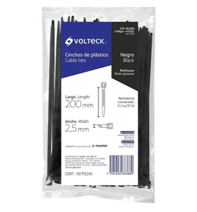 CINCHO DE PLASTICO NEGRO 18Cm LARGO