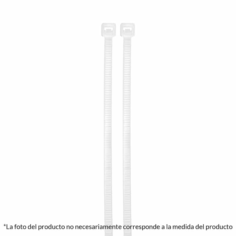 CINCHO DE PLASTICO NATURAL 15Cm LARGO PAQ 100PZ.    CIN-1815