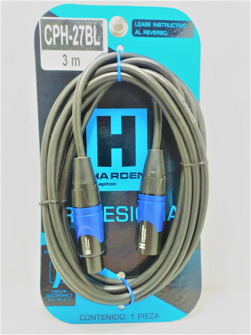 EXT DE PLUG A JACK CANNON AZUL 3M HARDEN.               CPH-27BL.