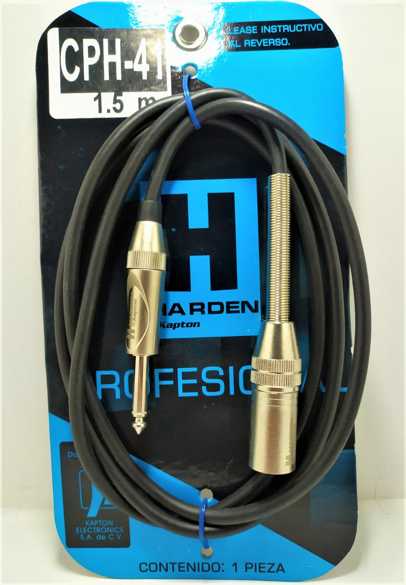 EXTENCION PLUG 6.3 MONO A PLUG CANON 1.5 MTS.                         CPH-41.