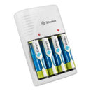 CARGADOR DE BATERIAS AA/AAA/9V C/4 PILAS.                            CRG-020.