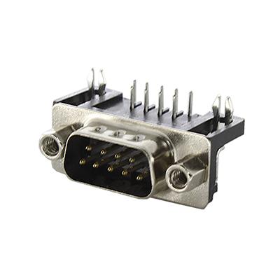 CONECTOR DB-9 MACHO ANGULO RECTO.   DB-9PAR