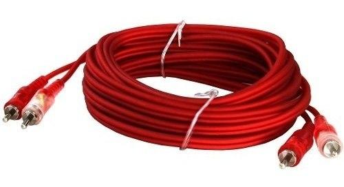 EXTENCION ROJO CRISTAL 2X2 PLUG RCA 6 METROS.   DRC-20