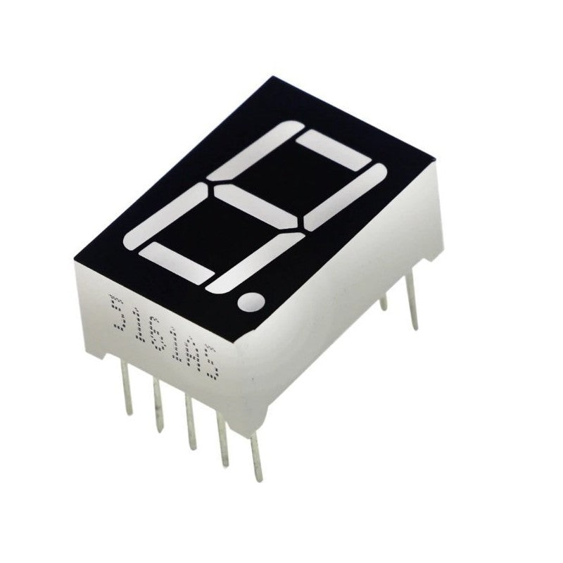 DISPLAY DE 7 SEGMENTOS 1 DIGITO ROJO CATODO COMUN DUR 14C