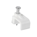 GRAPA PARA CABLE PLANO 10 mm BLANCA.           GPL-10B