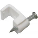 GRAPA PARA CABLE PLANO 8 mm BLANCA.                   GPL-8B.