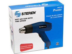 PISTOLA DE AIRE CALIENTE 2 VEL. Y AJUSTE TEMP.                          HER-260.