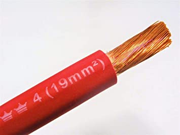 METRO DE CABLE PARA FUENTE  CALIBRE 4 ROJO.                      HKP-4RD.