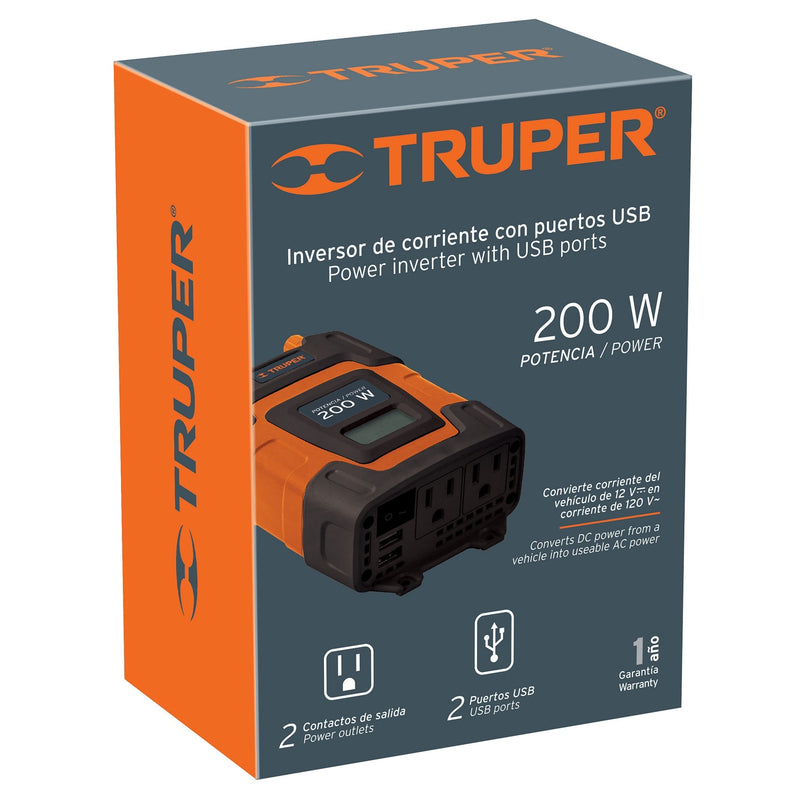 INVERSOR DE CORRIENTE 200 WATTS INCO-200