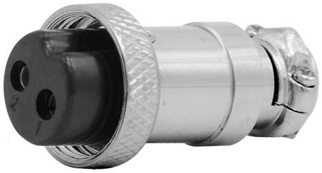 JACK CONECTOR P/ MICROFONO 2 PINS.                        JA-142.