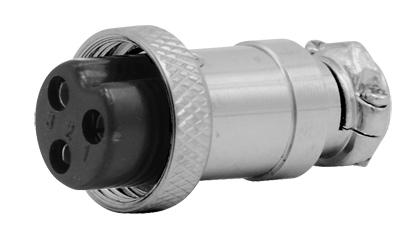 JACK CONECTOR P/ MICROFONO 3 PINS.                         JA-143.