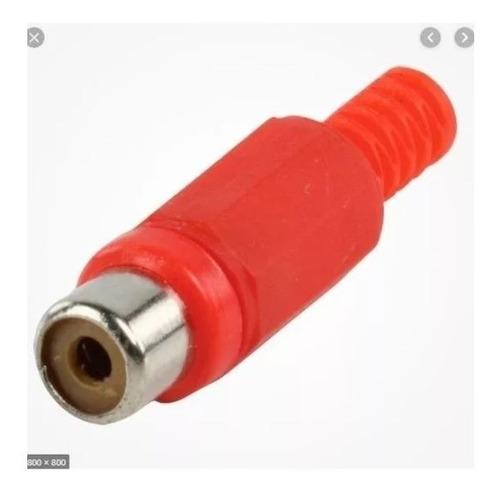 JACK RCA DE PLASTICO CON ESPIRAL ROJO JA-181RD