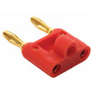 PLUG DOBLE BANANA ROJO.                      PL-205RD
