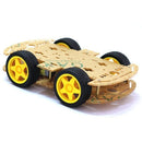 CHASIS ACRILICO 4 MOTORESC/ LLANTAS RUEDA LOCA.                      KIT-CARRO4.