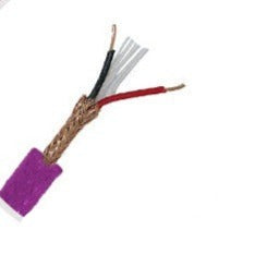 METRO DE CABLE PARA MICROFONO 2X24 OFC 95% MALLA  MORADO.