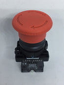 BOTON PARO EMERGENCIA (HONGO) N.C. ROJO RETEN C/GIRO.                       LAY5-ES542.