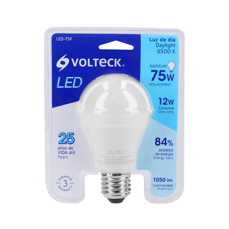 FOCO LED BULBO ESTARNDAR 12W (EQUIVALENTE 75W ) 1050LM.                       LED-75F.
