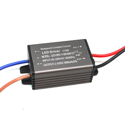 LED DRIVER 2-5VCD 600mA 18X3W/127VCA LED-DRV-1X3W-600