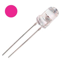 LED 5mm COLOR ROSA ULTRA BRILLANTE LED-ROSA/UB