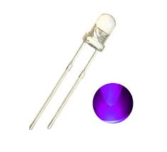LED 5mm ULTRAVIOLETA LONGITUD DE ONDA 400.                  LED-UV5D-AC-R30/400
