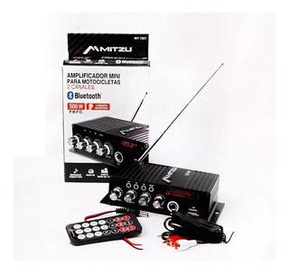 MINI AMPLIFICADOR PARA MOTO 2 CANALES 500W