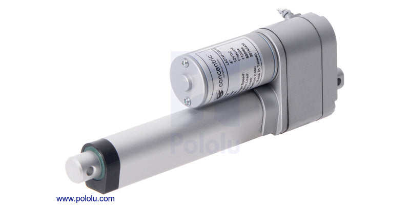 ACTUADOR LINEAL DE SERVICIO LIVIANO LACT4P-12V-05 RETROALIMENTACION 15KGFCARRERA 4" 1.7 "/ s, 12V